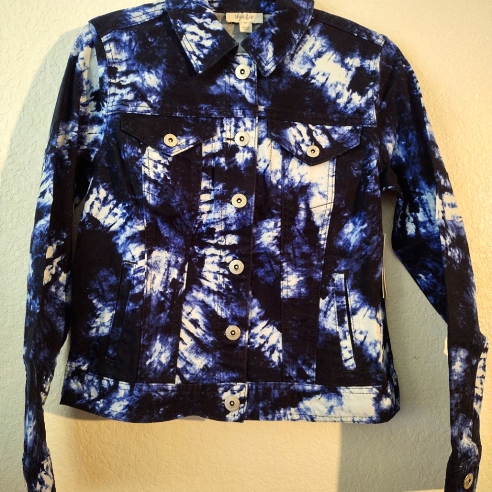 ✨🆕✨ Women's Tye-Dye Denim Jacket - Picture 1 of 4